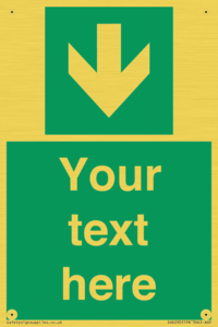 Safe condition Custom arrow down sign